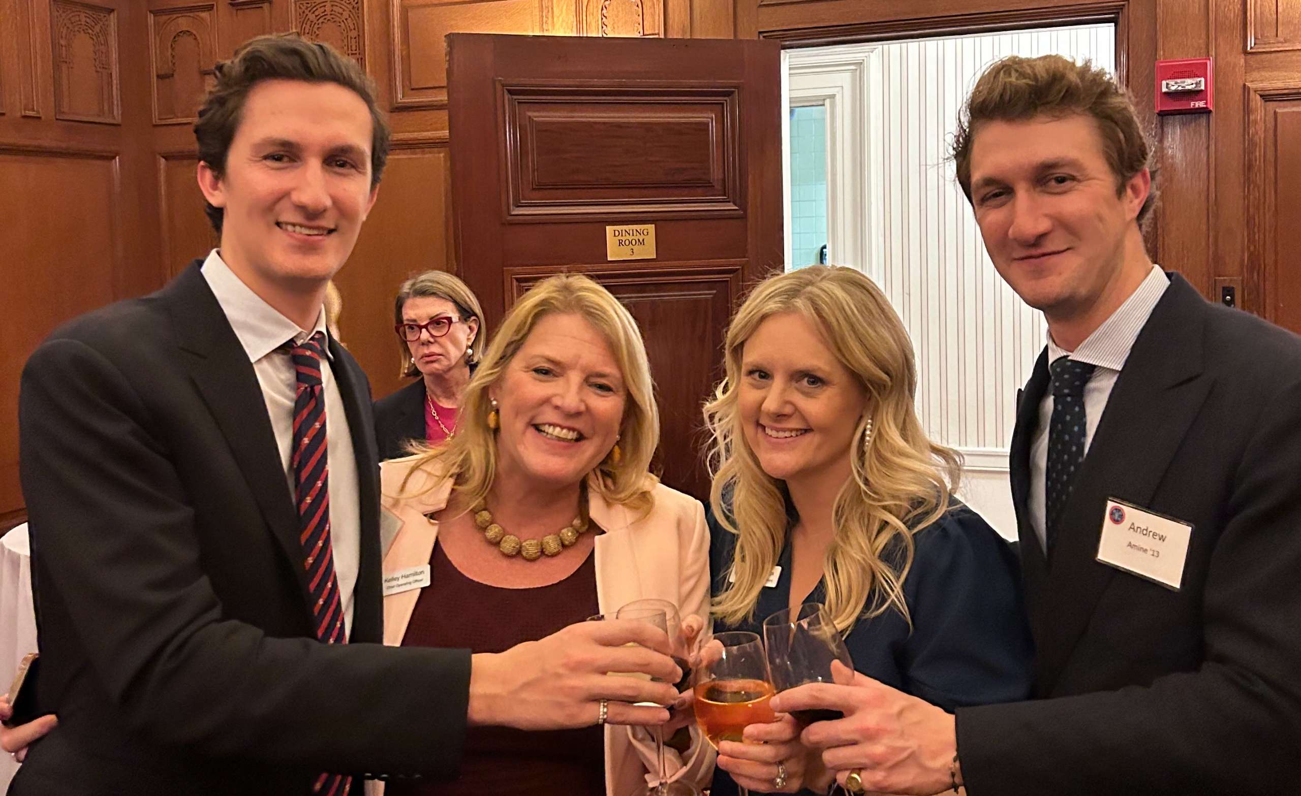 Alumni having fun at an event
